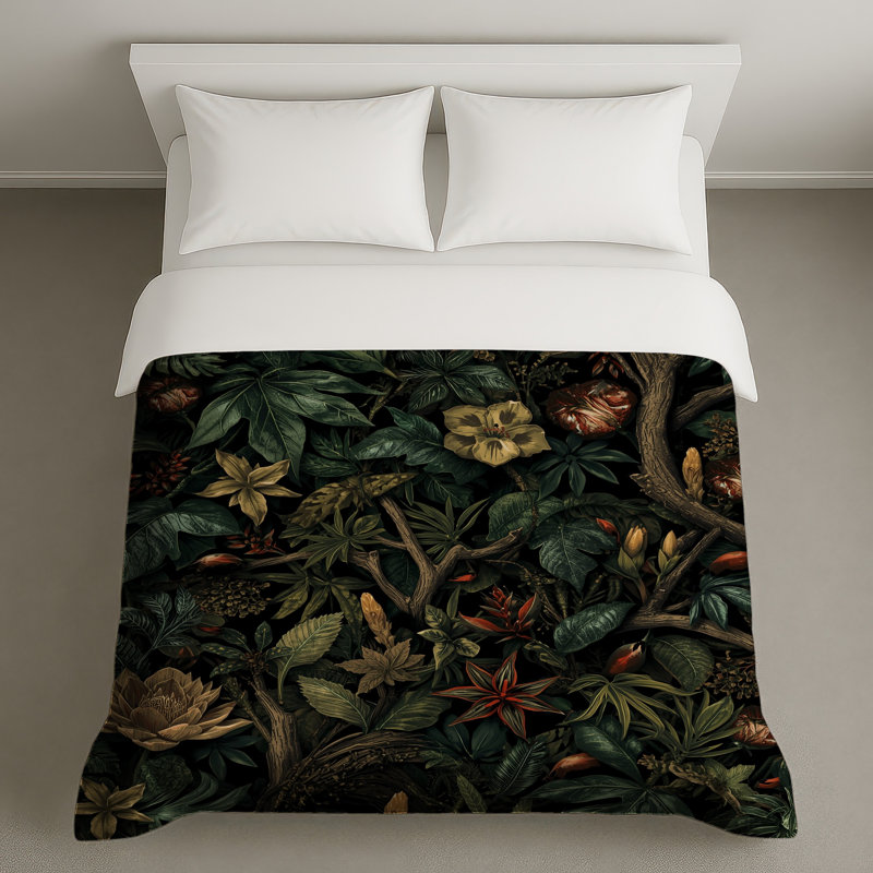 Housses de couette pour forêt tropicale, Lit simple