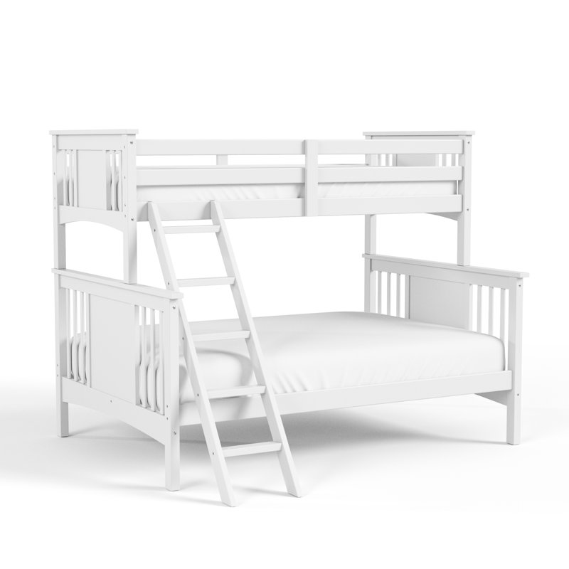 Sinniah Kids Twin Over Full Bunk Bed, White