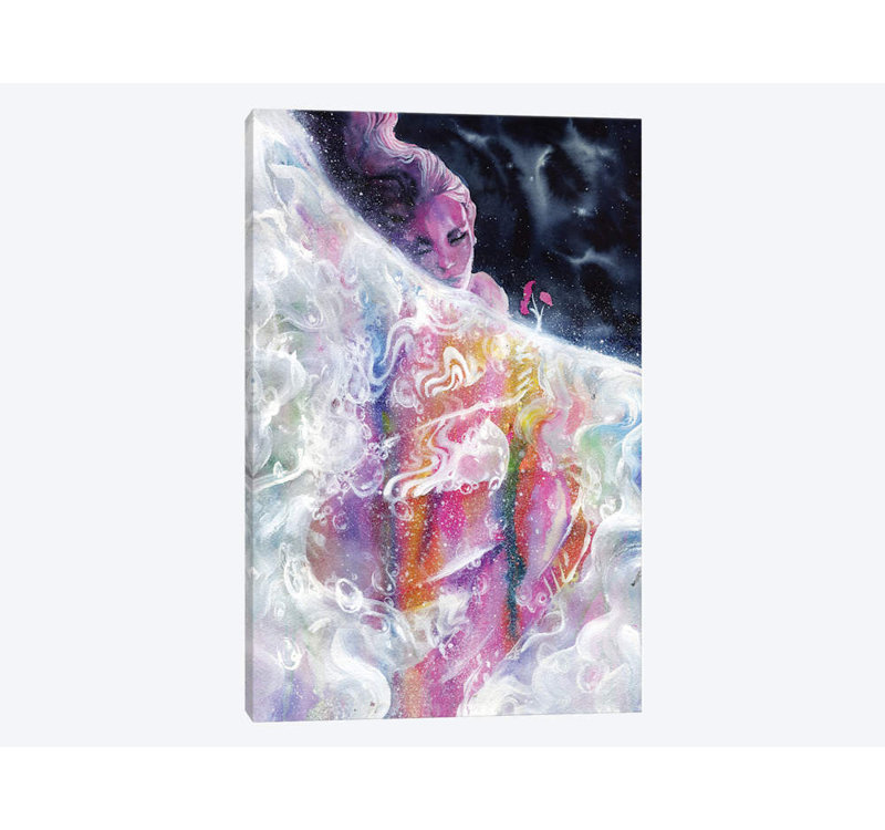 « bubble bain » par black ink art, impression sur toile tendue, H 12 po x l 8 po x P 0,75 po, Pas de tapis, Toile tendue