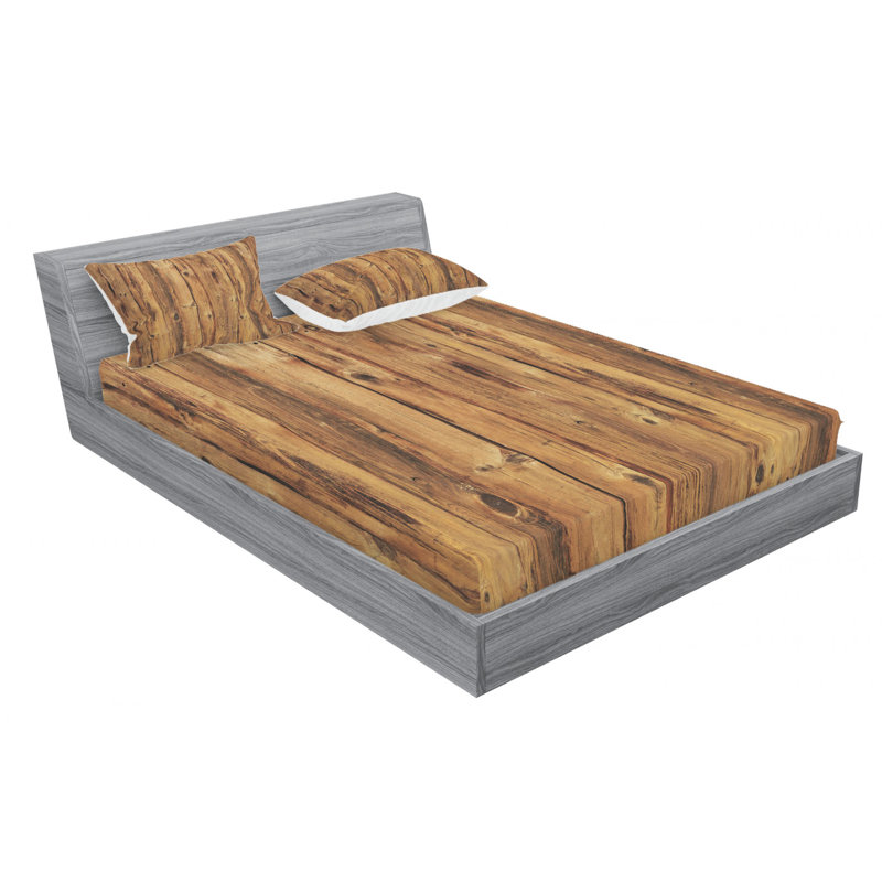 Microfiber Sheet Set, Full Sheet Set with Fitted Sheet, Wood