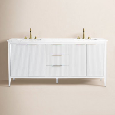 Bilroy 72" Pine Double Bathroom Vanity
