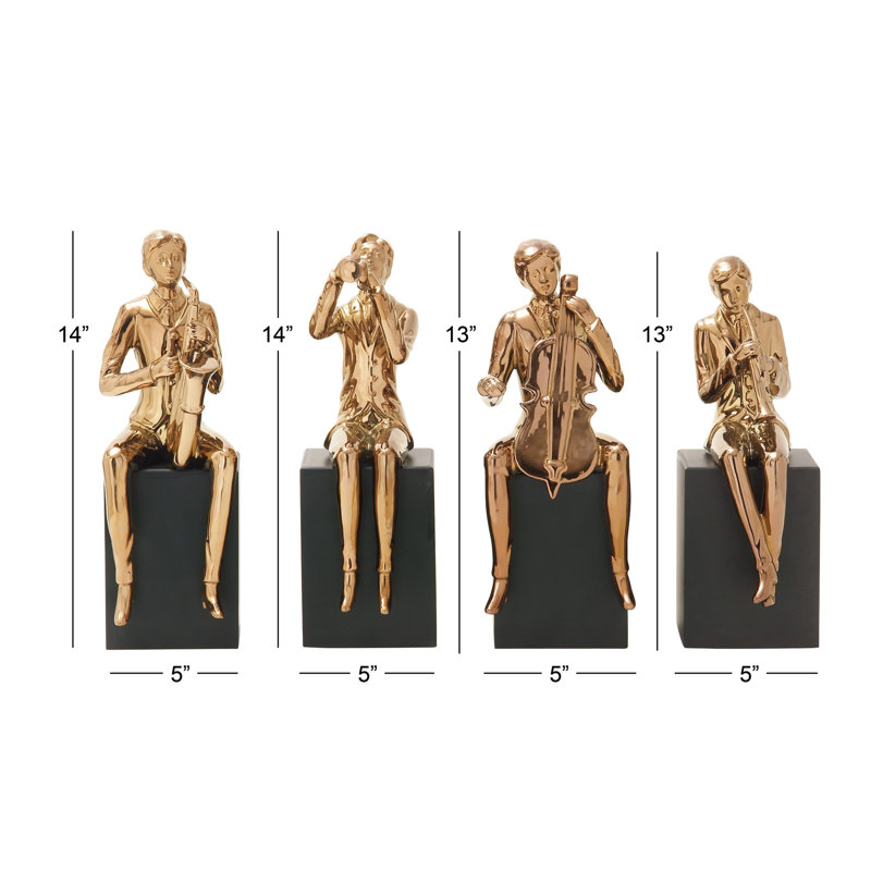 Ensemble de 4 figurines Vanderford, Bronze