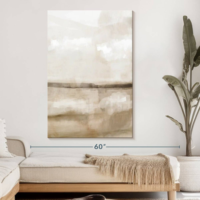 Soft Beige Landscape I, 51" H x 34" W