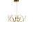 12-Light Gold Aluminum LED Chandelier With Diffusers-29552774