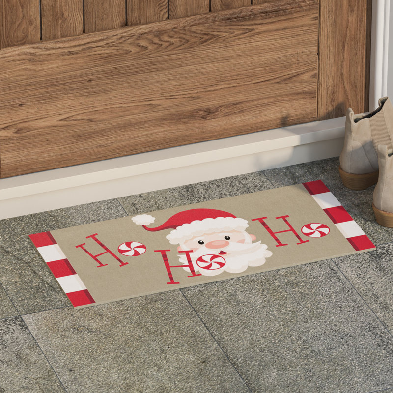 Tapis d'hiver antidérapant d'extérieur 10 po x 20 po Sassafras Winter Christmas