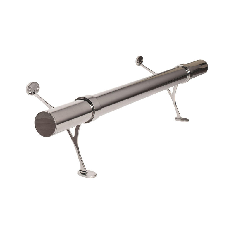 Ensemble complet de quincaillerie et de tubes sous le comptoir pour bar 4 pi, Acier inoxydable poli