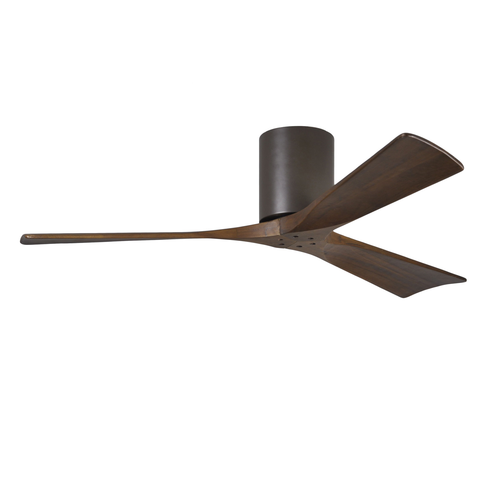 Olivier 3 Blade Ceiling Fan, Textured Bronze, Walnut Tone, 52"