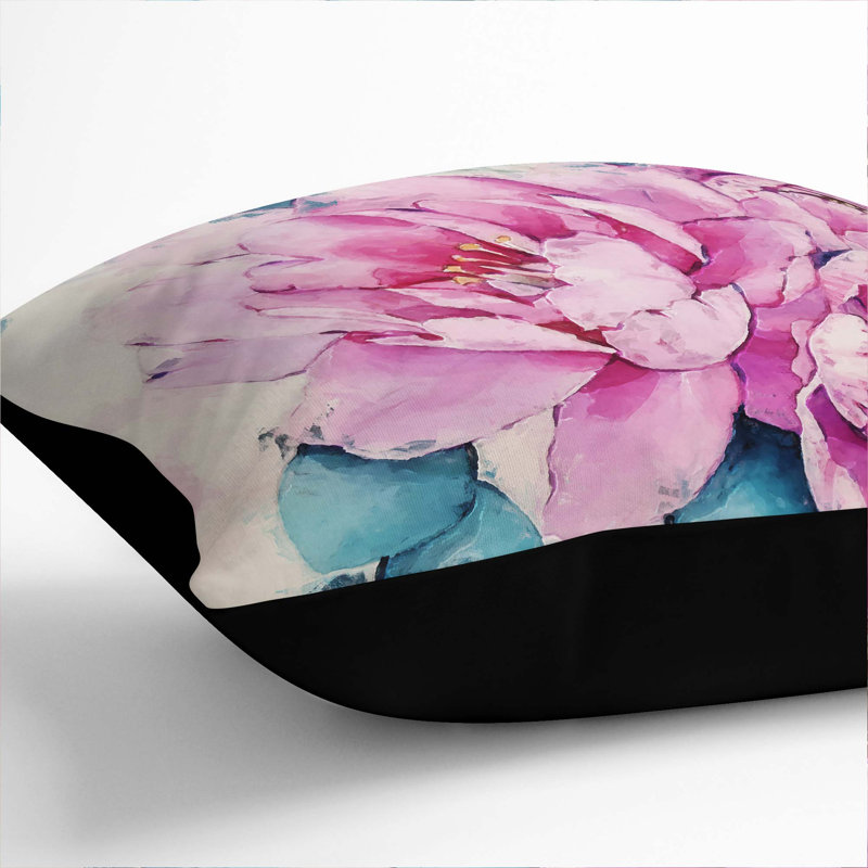 Square Throw Cushion, Black, 55cm H x 55cm W x 20cm D
