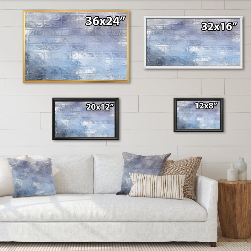 «Abstract Blue Glass Design», reproduction de cadre photo sur toile, H 24 po x l 36 po x P 1 po