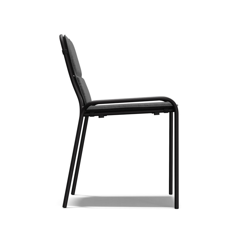 XY Outdoor Dining Side Chair, Charcoal