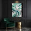 Abstrait art fluide sur toile verte 63-515709606