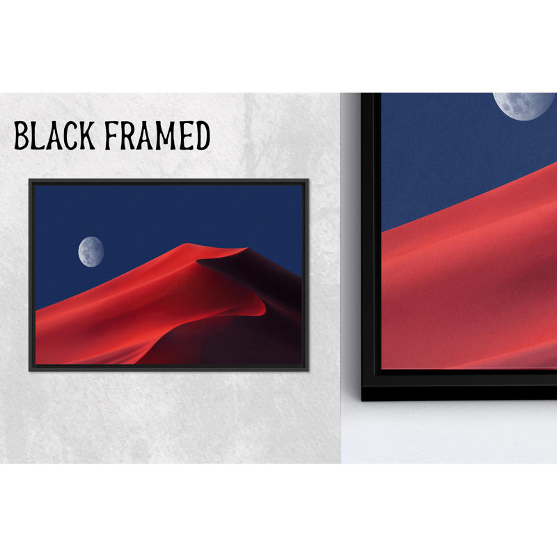 Toile imprimée: Modern Southwest Landscape Art - Red Desert Scene, 1P BlackFramedCanves, H : 59,1 x L : 102,4 pouces