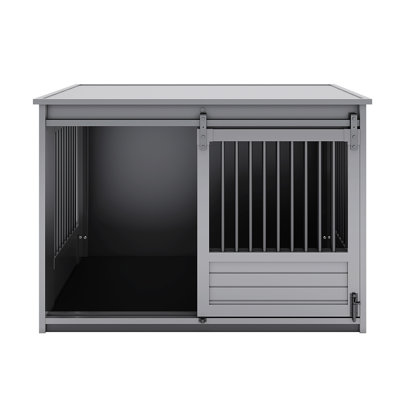 Tucker Murphy Barn Door Dog Crate End Table