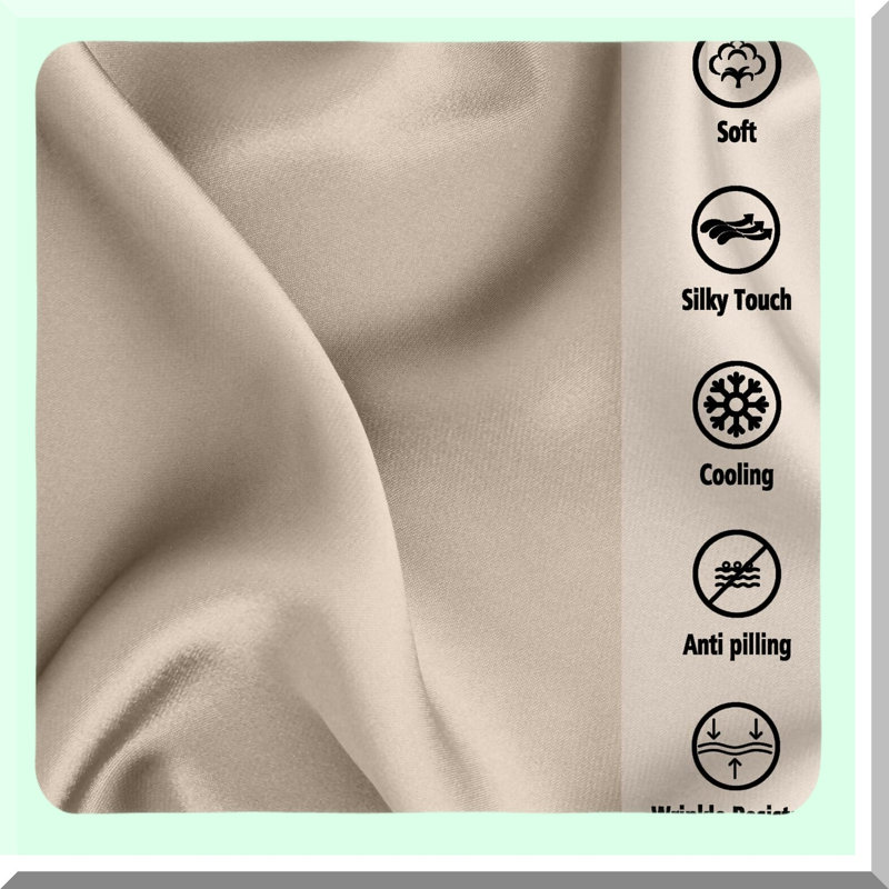 Cool Rayon From Bamboo Silky Soft Pillowcase Set - 2 Pack, Buttery Smooth & Cooling for Hot Sleepers, Breathable & Oeko-TEX Certified, High GSM, 40" x 20"