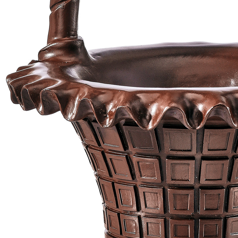 Panier de Pâques en résine 10 "chocolat