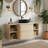 Wall-mounted vanity and storage shelf combination