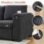96 Inch Linen L Shaped Sleeper Sofa Bed, Storage & Thick Armrest, Tufted Oversized Couch-460737921