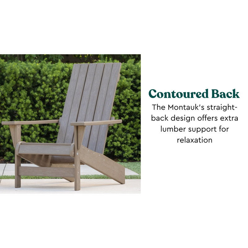 Weatherwood Plastic Adirondack Armchair for Outdoor Use