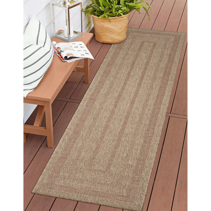 Geometric Indoor / Outdoor Rug, Runner 1'11" x 7'6"