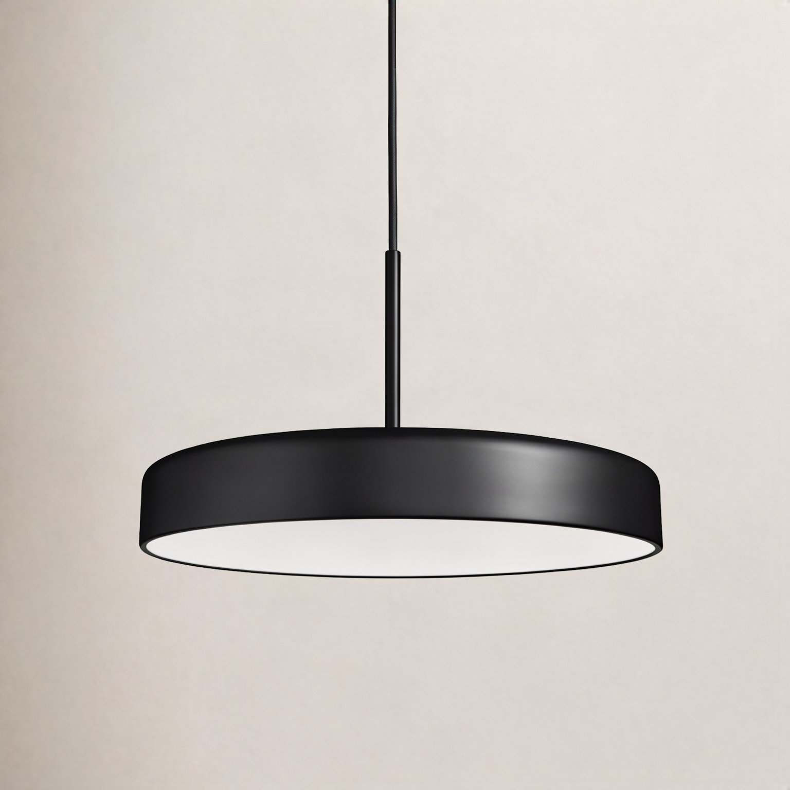 Bobber Single Light Pendant, Matte Black, 11" H x 20" W x 20" D