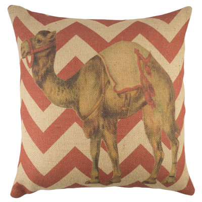 Circus Jute / Sisal Reversible Throw Pillow