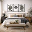Reproduction de giclée sur toile encadrée 3 pièces-126031003-126030998