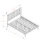 Grand lit plateforme avec cadre en bois noir Saxton, H 47,04 po x l 66,06 po x L 84,32 po