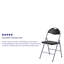 Chaise pliante rembourrée en vinyle Oliverson