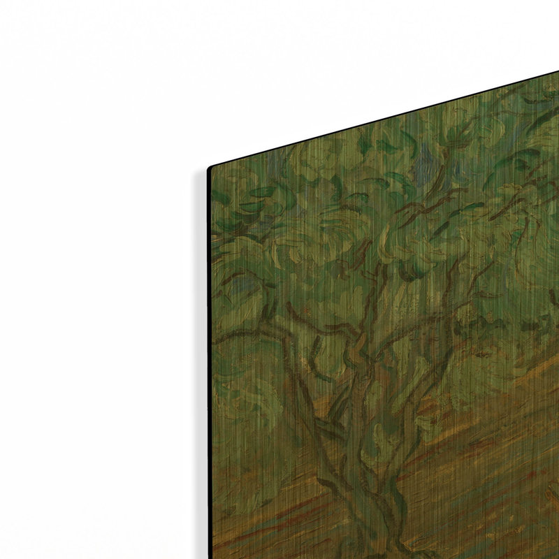 «Olive Grove» par Vincent Van Gogh, art mural en métal doré, 24 po x 16 po, 24 po x 16 po