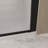 Shower Door, Matte Black Aluminum Frame, Half Frame ,1/4"(6Mm) Tempered Glass Explosion Proof Film