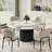 59" Round Marble Dining Table with Turntable