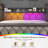 54"H Metal Bed Frame With Storage Headboard, Led Light And Power Outlets-1576385111-1576385108