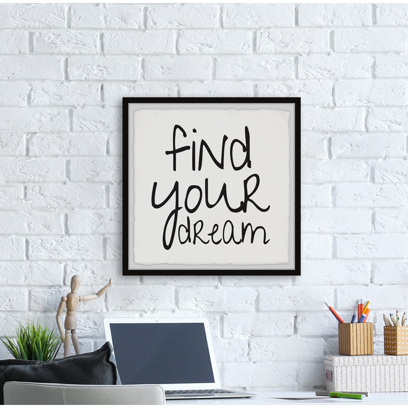 Find Your Dream V - Single Picture Frame Print, 45cm H x 45cm W x 3.81cm D
