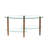 Transparent Oval glass coffee table, modern table in living room Oak wood leg tea table 3-layer  glass table