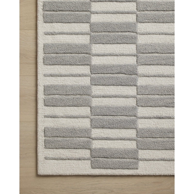 Chris Loves Julia x Loloi Bradley Ivory / Grey Area Rug, Rectangle 8'6" x 11'6"