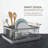 Yamazaki Home Tosca Dish Rack With Removeable Drainer Tray - Steel - Wood-1685920272