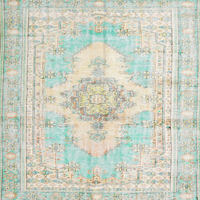 Tapis traditionnel beige/bleu area Colgate
