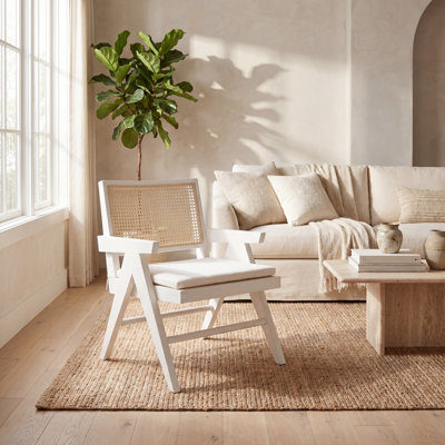 Fauteuil d'appoint en rotin Huck