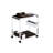 Lisses Chrome Finish Serving Cart(No Include Stool)