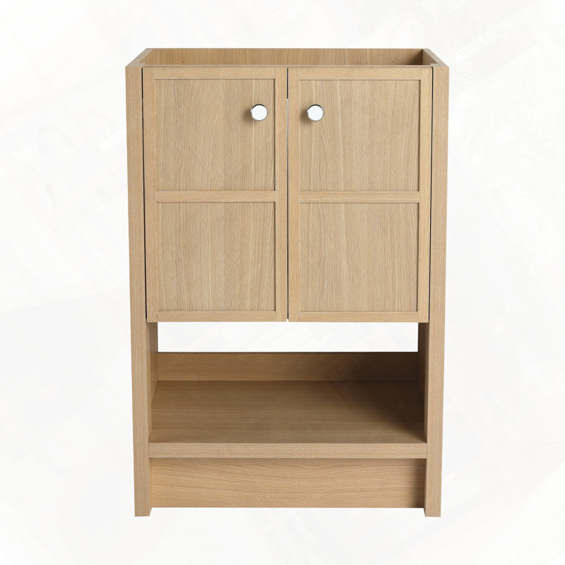 Meuble-lavabo autoportant avec portes à fermeture douce sans lavabo