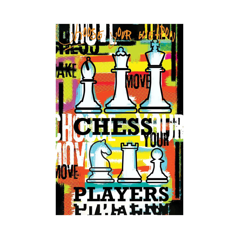 Chess Player Choose Your Move by Luz Graphics - Wrapped Canvas Print, 20.32 cm H x 30.48 cm W