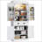 71" Kitchen Pantry Cabinet With Motion Sensor Light