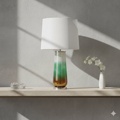 Lampe de table en verre D16x30 "