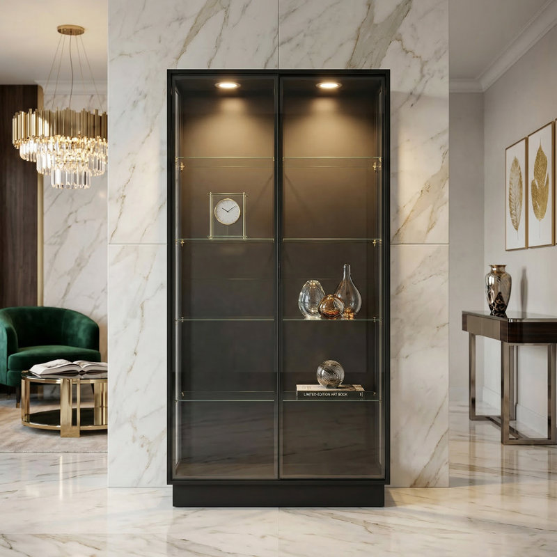Vitrine avec éclairage H 72 po