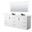 Strada 84" Freestanding Double Bathroom Vanity with Cultured Marble Top-1728916176-1728916172