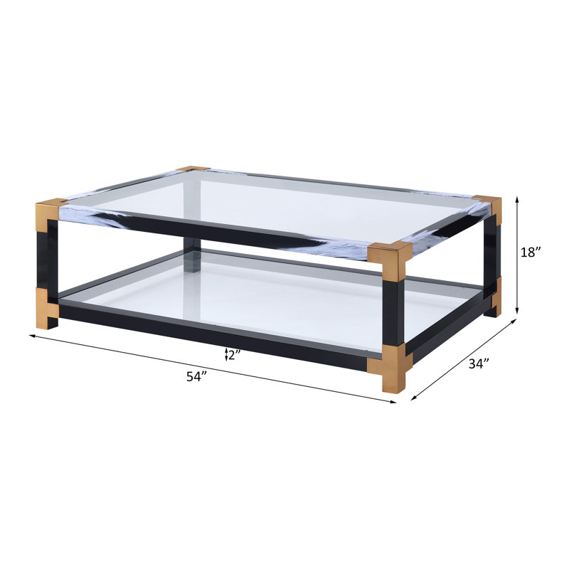 Beuna Glass Top Coffee Table