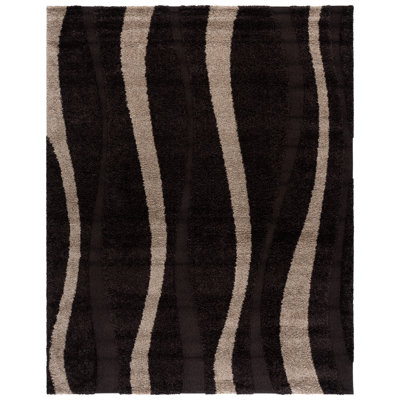 Angle Shag Performance Abstract Rug