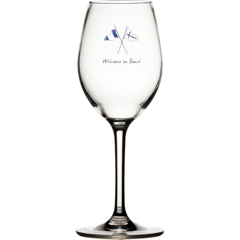 Ensemble de verres à vin en plastique 6 pièces - Welcome On Board