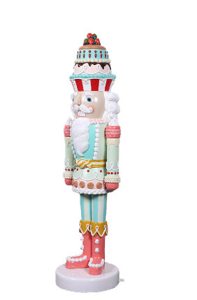 Alviery Small Pastel Nutcracker Candy Cake Statue
