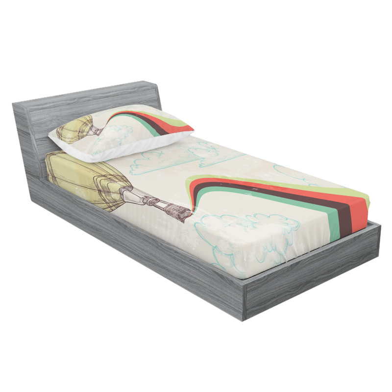 Microfiber Sheet Set, Twin Sheet Set with Fitted Sheet